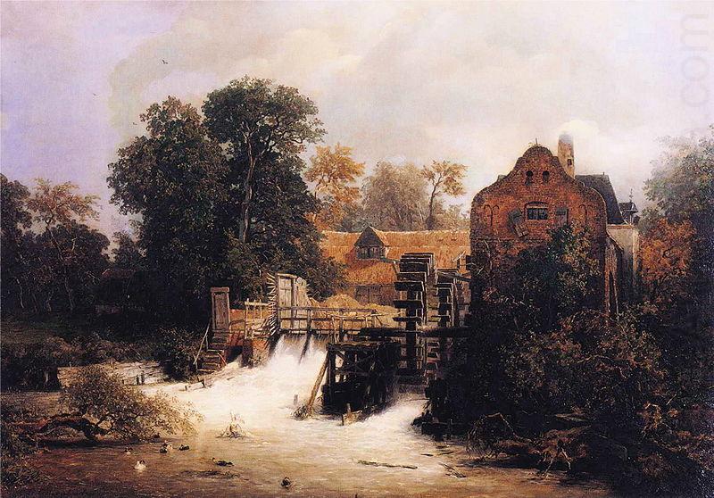 Andreas Achenbach Material and Dimensions